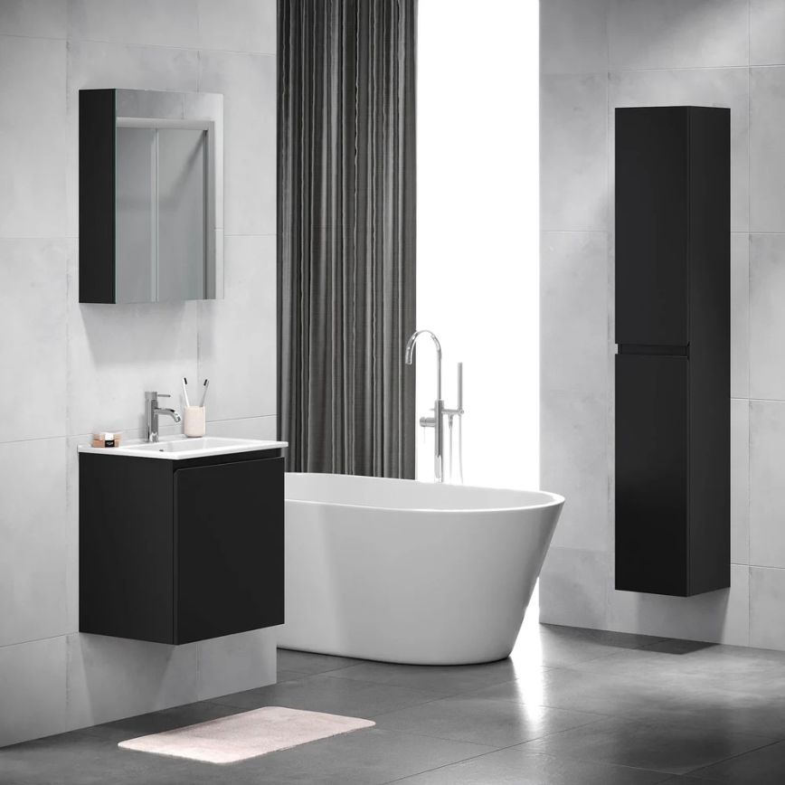 BATH DELUXE 02-050-63-02-01 - Огледален шкаф за баня KENWOOD 65x50 см матов черен