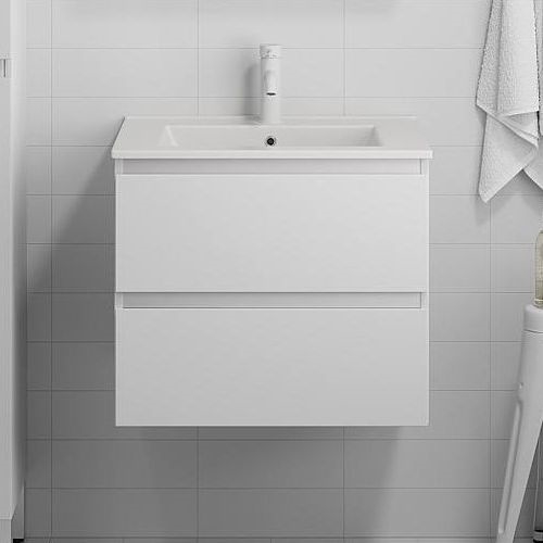 BATH DELUXE 03-060-63-01-01 - Шкаф за баня с мивка KENWOOD 61 см матово бял