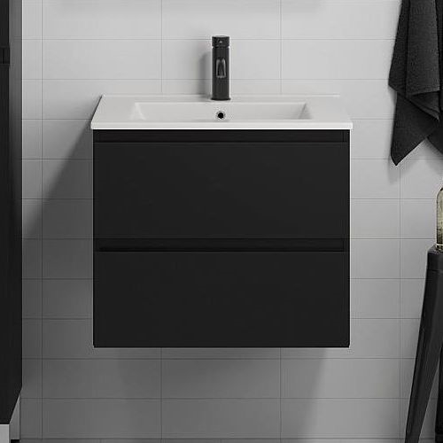 BATH DELUXE 03-060-63-02-01 - Шкаф за баня с мивка KENWOOD 61 см матов черен