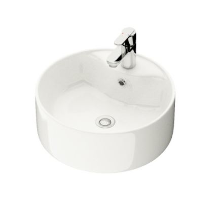 BATH DELUXE 06-038-09-11-00 - Мивка за плот VIKEDAL Ø 38 см, керамична, бяла