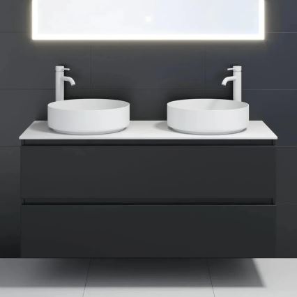 BATH DELUXE 06-040-16-01-00 - Мивка за плот LJORDAL Ø 40 см, неръждаема стомана/матова бяла