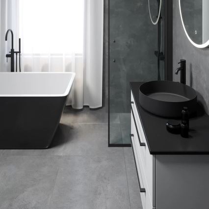 BATH DELUXE 06-040-16-02-00 - Мивка за плот LJORDAL, Ø 40 см, неръждаема стомана/матово черно