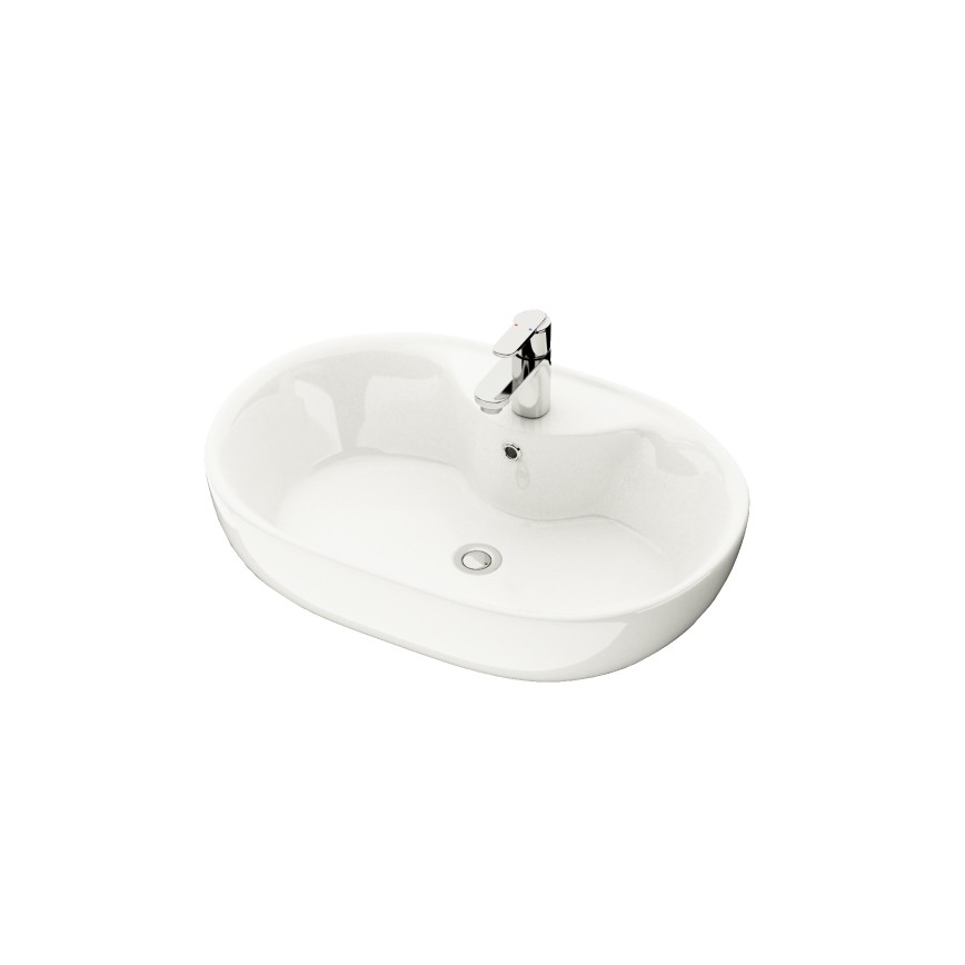 BATH DELUXE 06-060-08-11-00 - Мивка за плот TROMSO 59,5 x 41 см керамика/бял гланц