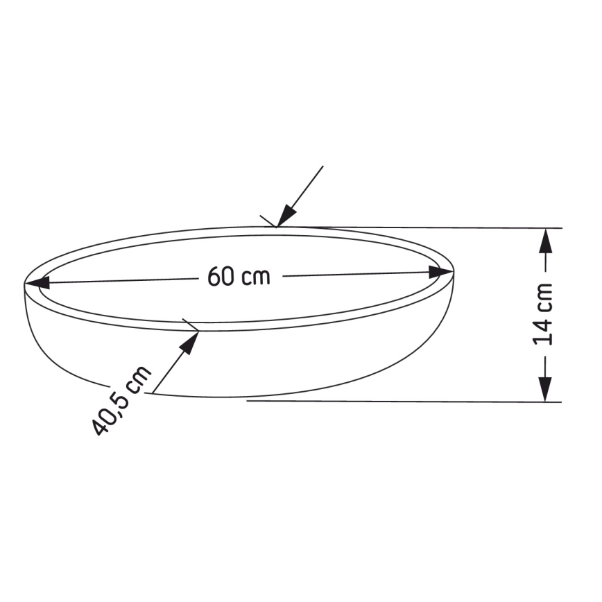 BATH DELUXE 06-060-19-23-00 - Мивка за плот OLSBORG 60x40,5 см бетон/сива