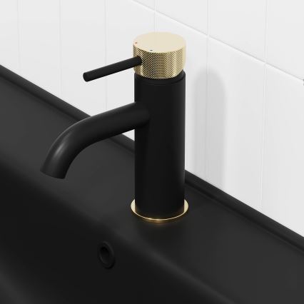 BATH DELUXE 28-005-03-72-00 - Кран за мивка ANHOLT 15,6 см черен/месинг