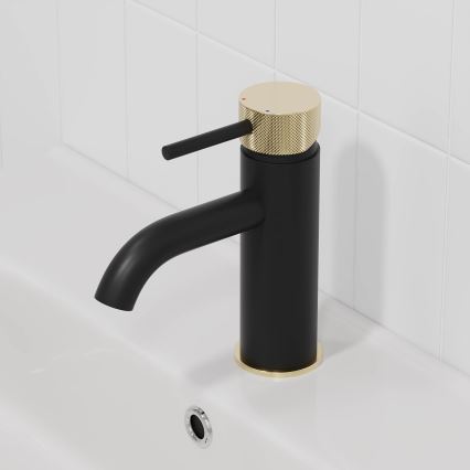 BATH DELUXE 28-005-03-72-00 - Кран за мивка ANHOLT 15,6 см черен/месинг