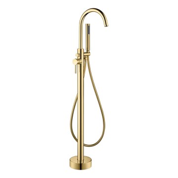 BATH DELUXE 28-114-01-64-00 - Свободностоящ к-кт за баня с кранче DRAGOR 116 см лъскав месинг