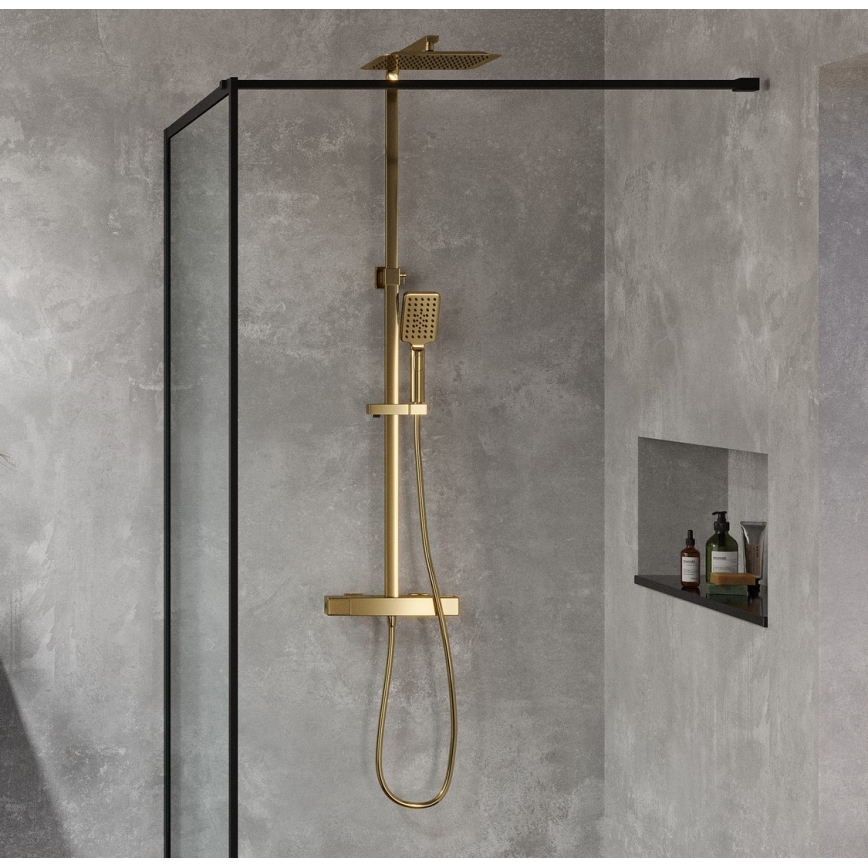 BATH DELUXE 31-120-06-70-00 - Душ комплект с термостатен смесител NAESBY матов месинг