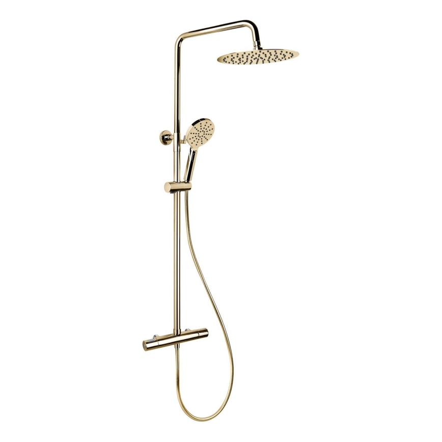 BATH DELUXE 31-120-07-64-00 - Душ комплект с термостатен смесител DRAGOR, лъскава месинг