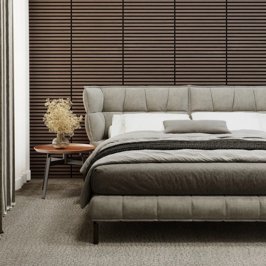 BATH DELUXE 54-060-08-84-12 - К-кт 4x Акустичен панел за стена DANVIKEN 60x60 см орех