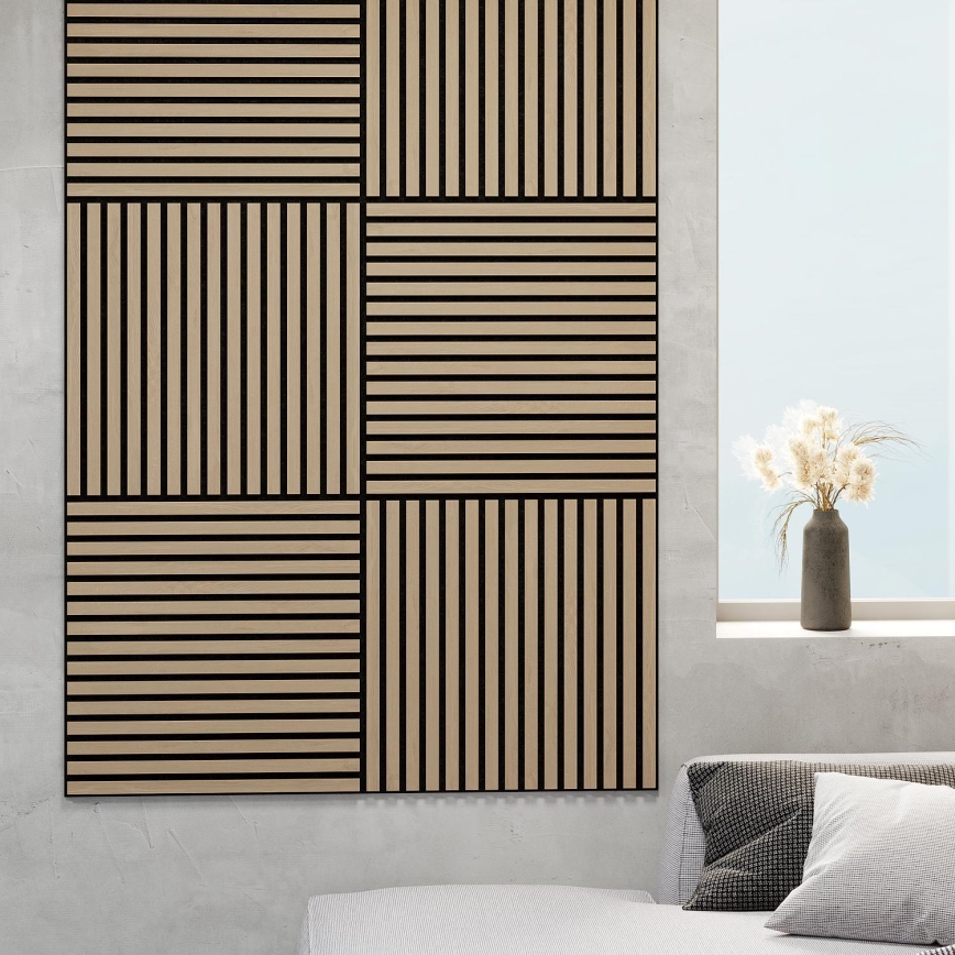 BATH DELUXE 54-060-08-86-12 - Акустичен панел за стена DANVIKEN 60x60 см дъб