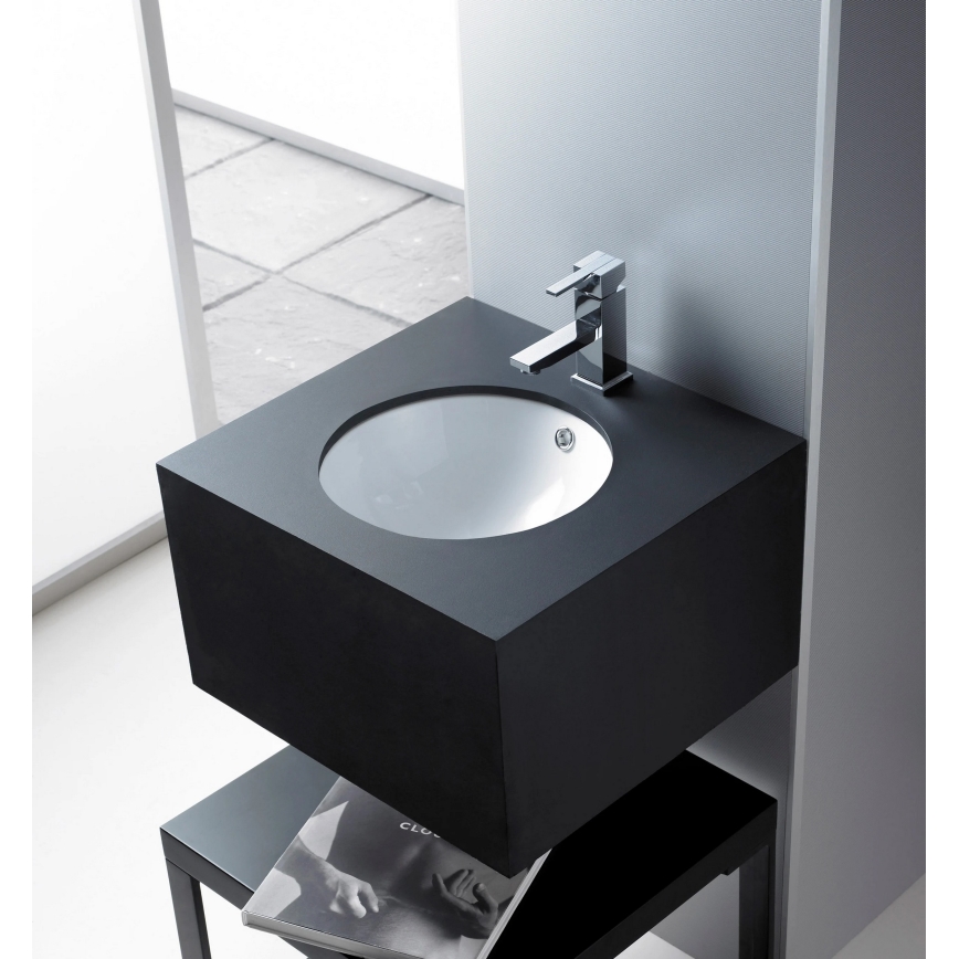 Bathco 0052 - Вграден умивалник CERDENA Ø 38 см, порцелан/бял