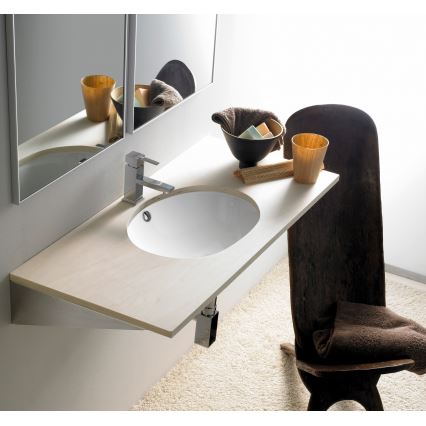 Bathco 0054 - Вграден умивалник MODENA 43,5x38,5 см порцелан/бял