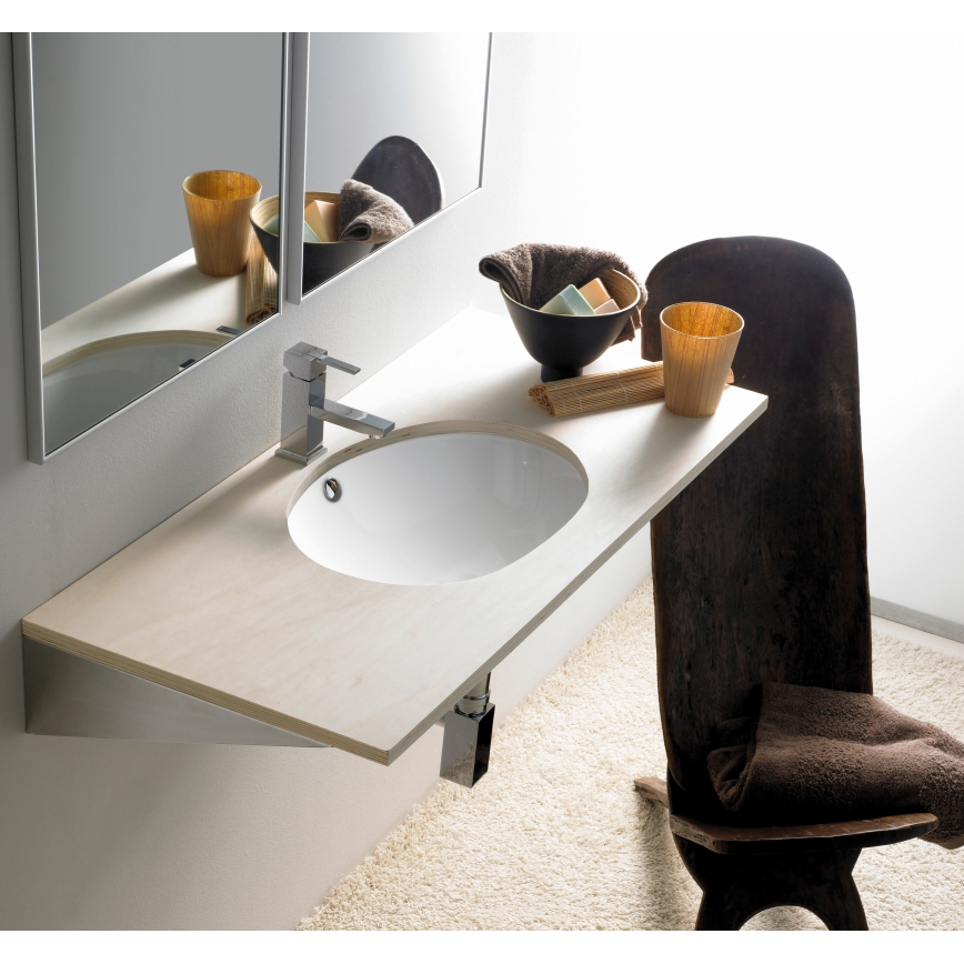 Bathco 0054 - Вграден умивалник MODENA 43,5x38,5 см порцелан/бял