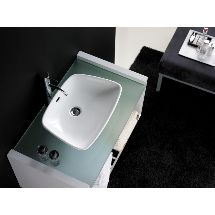Bathco 0091 - Умивалник за плот ANABEL 50x36 см порцелан/бяла