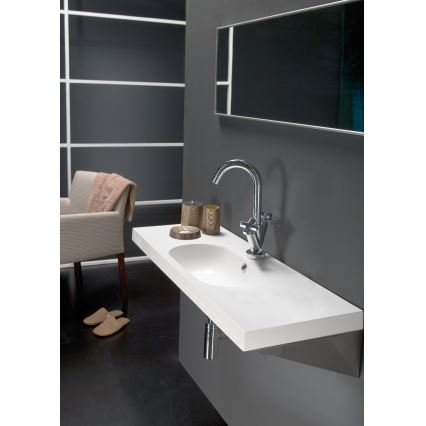 Bathco 0516 - Вграден умивалник ICE 60x35 cm смола/bял