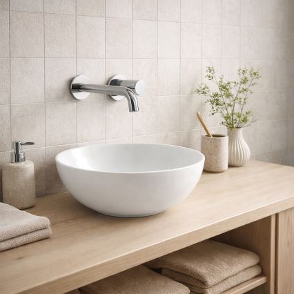 Bathco 4914 - Мивка за плот DAKAR Ø 30 см порцелан/бяла