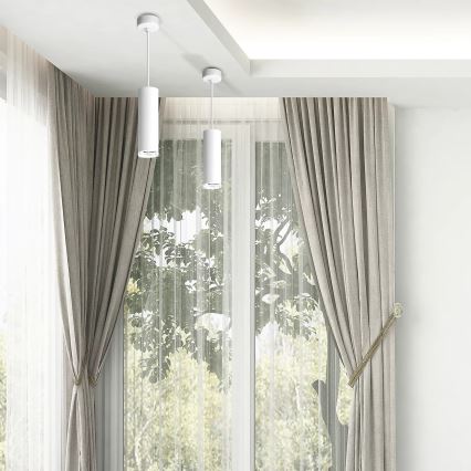 Bathroom полилей на връв TURYN 1xGU10/10W/230V IP44 бял