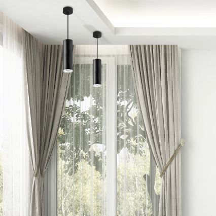 Bathroom полилей на връв TURYN 1xGU10/10W/230V IP44 черен