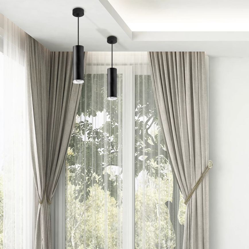 Bathroom полилей на връв TURYN 1xGU10/10W/230V IP44 черен
