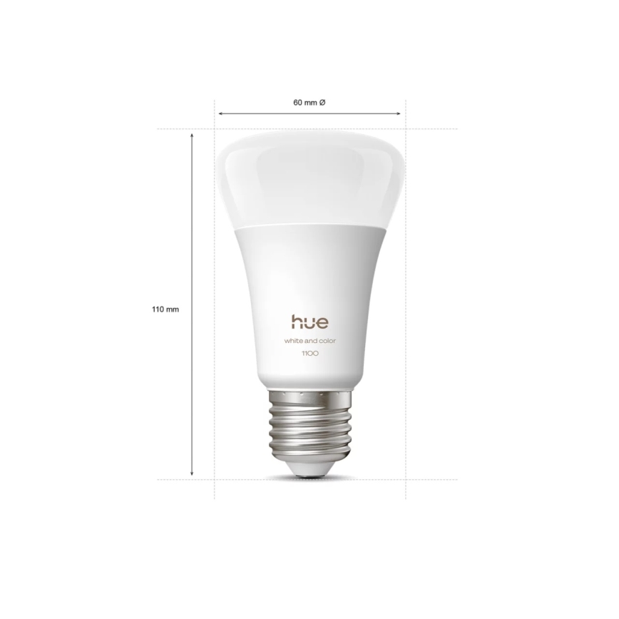 Стартов комплект Philips Hue WHITE AND COLOR AMBIANCE 3xE27/8,1W 1000-20000K + устройство за свързване