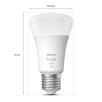 Базов комплект Philips Hue WHITE 2xE27/9,5W 2700K + Hue Bridge