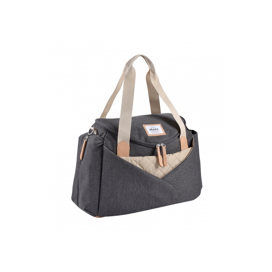 Beaba - Чанта за памперси за детска количка SYDNEY сив/бежов