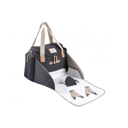 Beaba - Чанта за памперси за детска количка SYDNEY сив/бежов