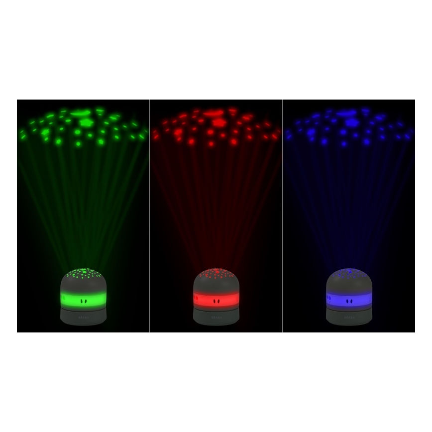 Beaba - Проектор с мелодии PIXIE USB/5V 1300 mAh зелен
