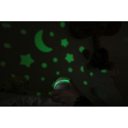 Beaba - Проектор с мелодии PIXIE USB/5V 1300 mAh зелен