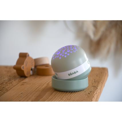 Beaba - Проектор с мелодии PIXIE USB/5V 1300 mAh зелен