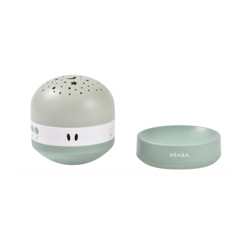 Beaba - Проектор с мелодии PIXIE USB/5V 1300 mAh зелен
