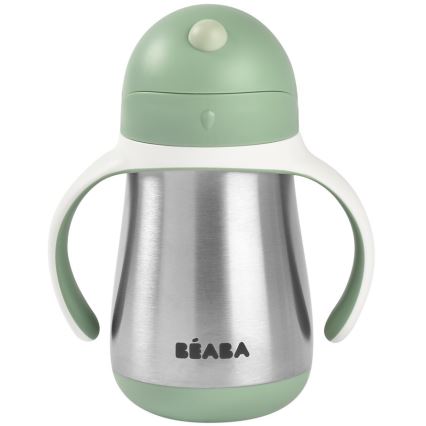 Beaba - Термочаша със сламка 250 мл зелена