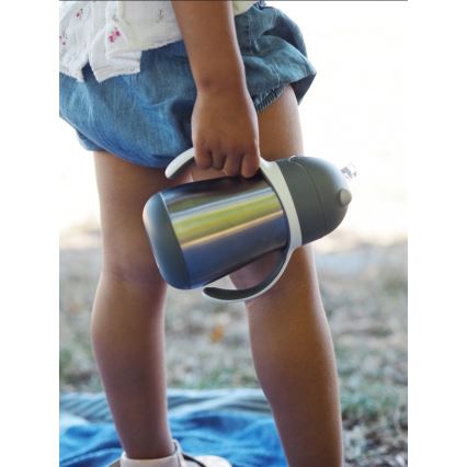 Beaba - Термочаша със сламка 250 мл сива