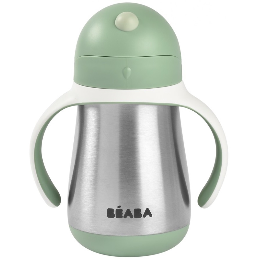 Beaba - Термочаша със сламка 250 мл зелена