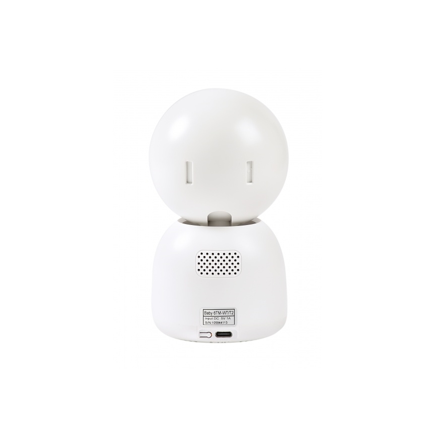 Beaba - Умен презареждаем детски бебефон с монитор ZEN NIGHT 720p 5V 4000 mAh Wi-Fi бял