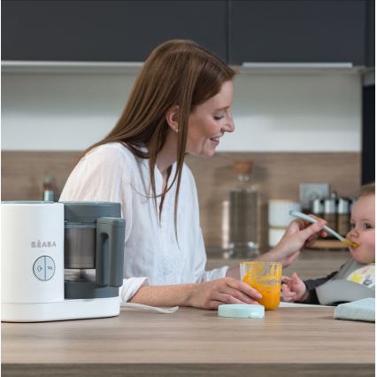 Beaba - Уред за готвене на пара 2в1 BABYCOOK NEO зелен/бял