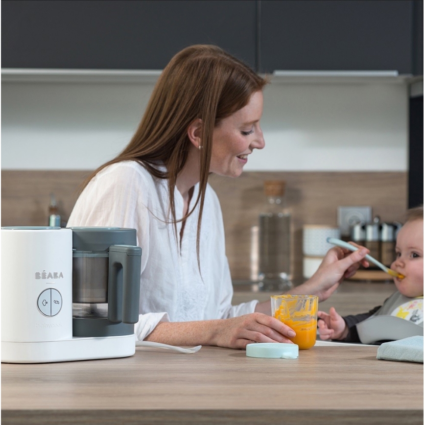 Beaba - Уред за готвене на пара 2в1 BABYCOOK NEO зелен/бял