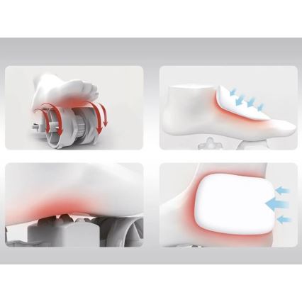 Beper - Масажор за крака SHIATSU 36W/230V + дистанционно управление