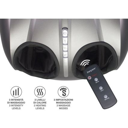 Beper - Масажор за крака SHIATSU 36W/230V + дистанционно управление