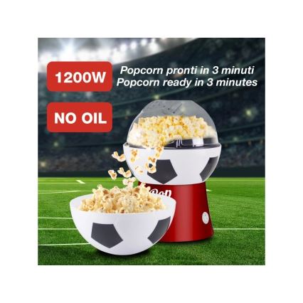 Beper - Машина за пуканки 1200W/230V с дизайн на футболна топка