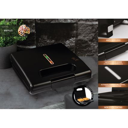 BerlingerHaus - Гофретник с незалепваща повърхност 780W/230V черен