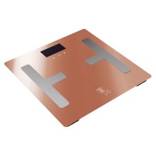 BerlingerHaus - Кантар с LCD дисплей 2xAAA розовозлатист/матов хром