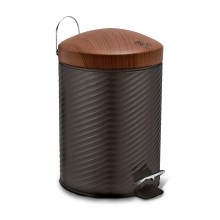BerlingerHaus - Кош за боклук 7м черен/кафяв/неръждаема стомана