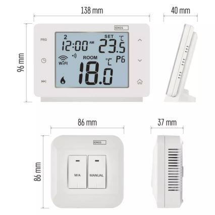 Безжичен дигитален термостат GoSmart 230V/16A Wi-FI Tuya