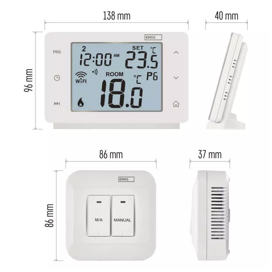 Безжичен дигитален термостат GoSmart 230V/16A Wi-FI Tuya