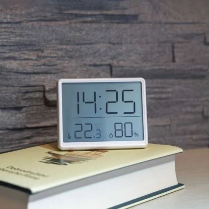 Безжичен термометър с измервател на влажността 1xCR2032 бял