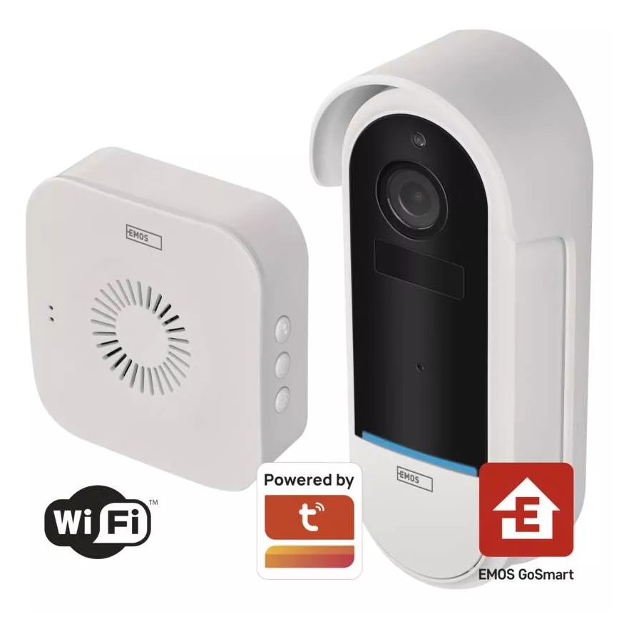 Безжичен видео звънец с датчик за движение GoSmart 5V 3xAA IP65 Wi-Fi Tuya