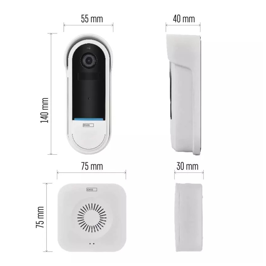 Безжичен видео звънец с датчик за движение GoSmart 5V 3xAA IP65 Wi-Fi Tuya