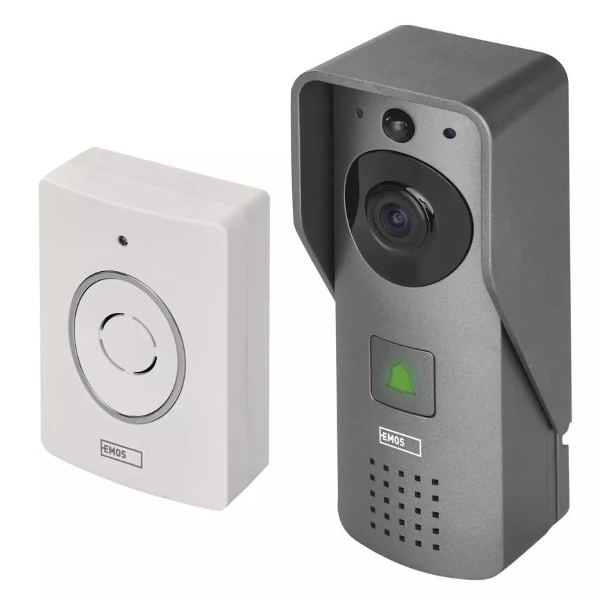 Безжичен видеозвънец със сензор за движение GoSmart 12V 3xAA IP44 Wi-Fi Tuya